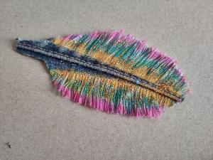 Upcycling Feder aus Jeans